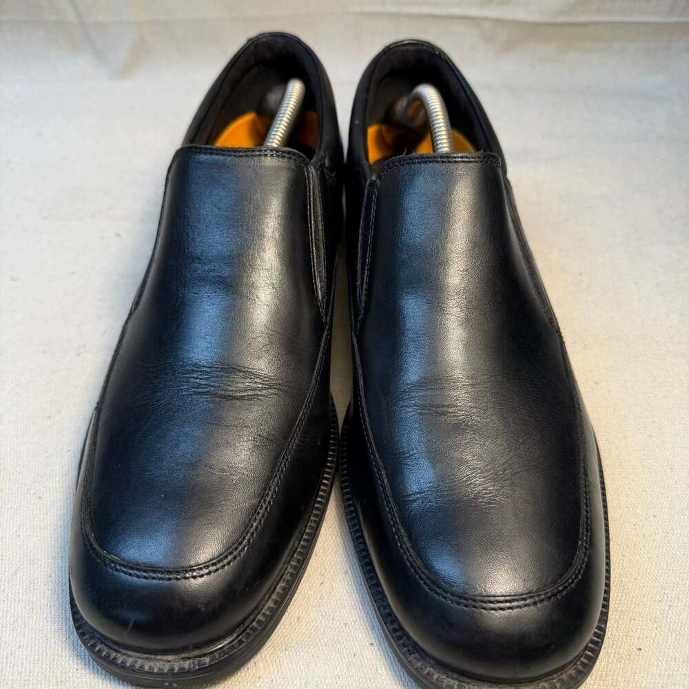 Rockport Essential Details Waterproof Slip On Size 10.5 Black Leather